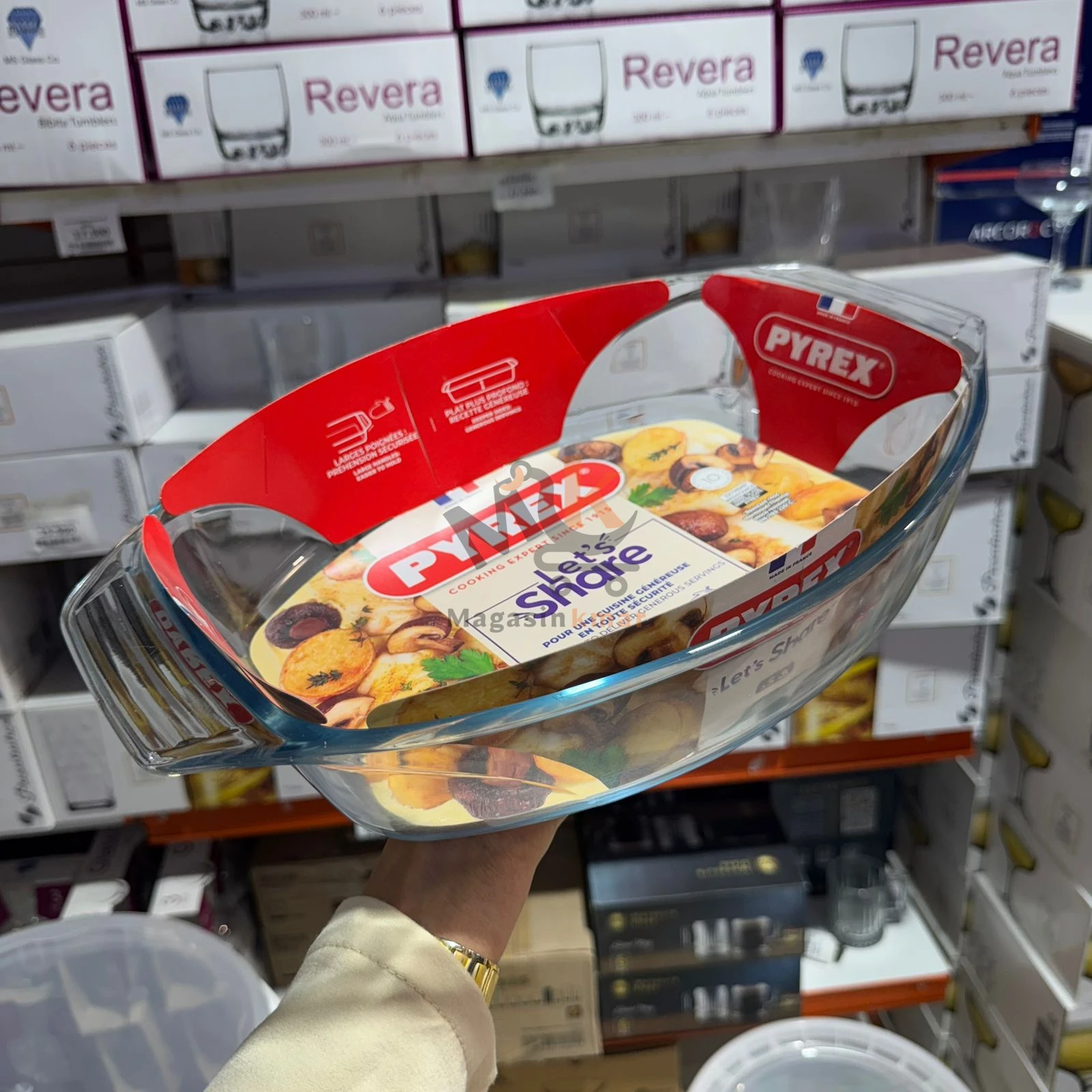 Plat ovale en verre Pyrex