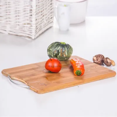 Planche à découper en bois bambou 30 × 40 cm – Grande planche cuisine résistante