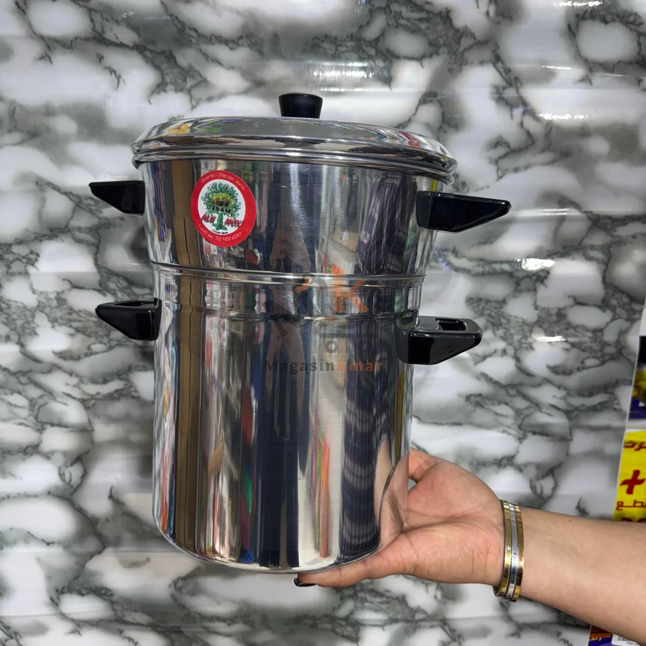 Couscoussier 12 L en inox et aluminium – Cuisson vapeur rapide et uniforme