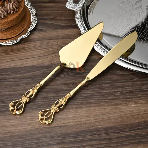 Set pelle à gâteau et couteau en inox – Service élégant pour pâtisserie