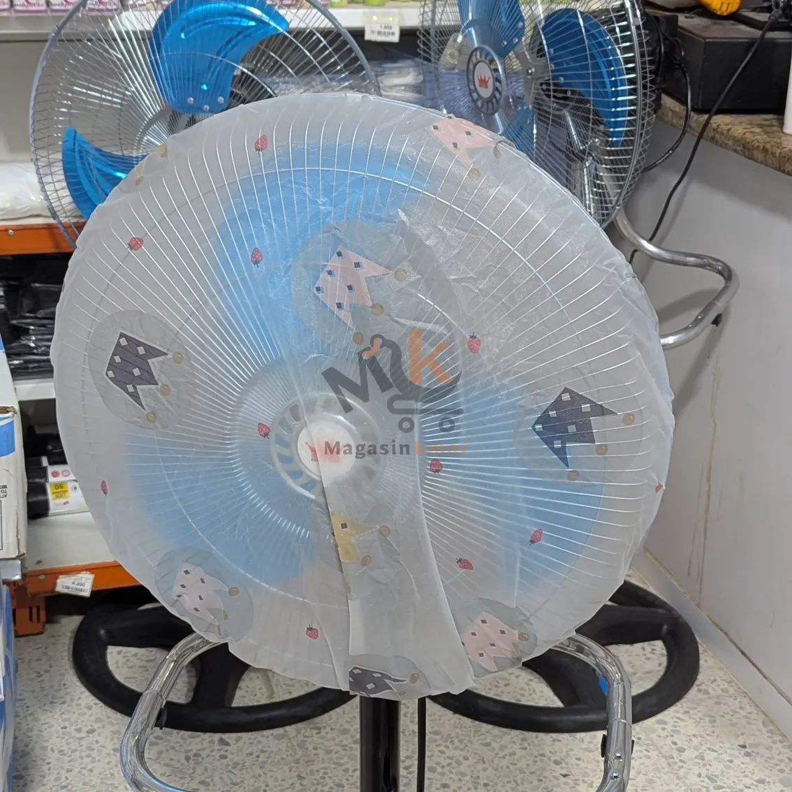 Housse de protection ronde pour ventilateur – Plastique imperméable Ø 45 cm