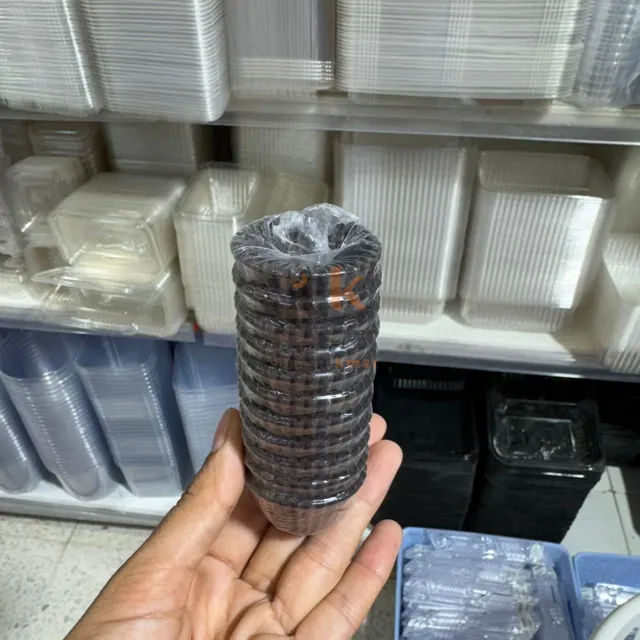 Lot des 250 caissettes rondes en papier marron