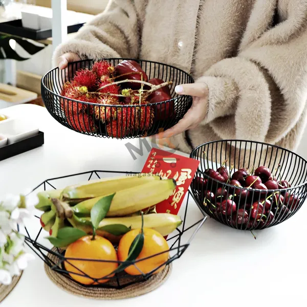 Panier à fruits en métal 28 cm – Corbeille élégante pour cuisine et table
