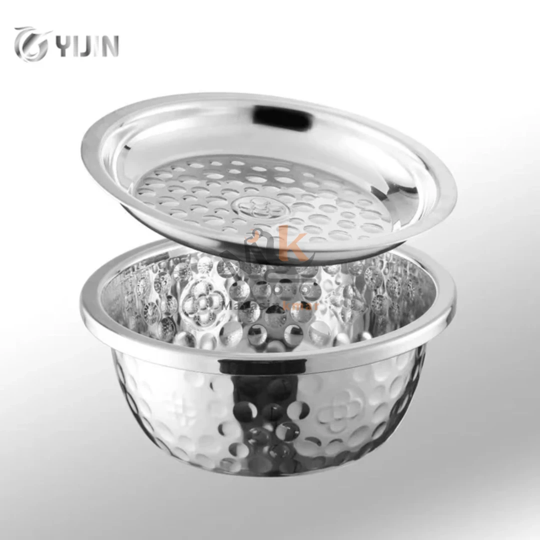 Bol en inox avec couvercle 28 cm – Conservation et préparation