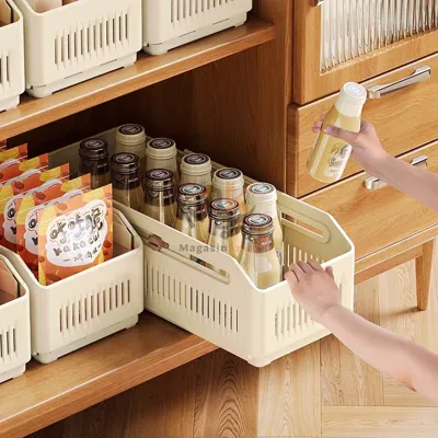 Panier de rangement extensible en plastique – Pratique et modulable pour tiroirs et étagères