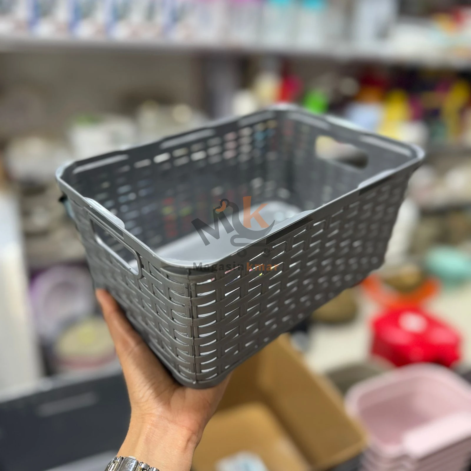 Boîte de rangement rectangulaire PM sans couvercle en plastique – Pratique et polyvalente