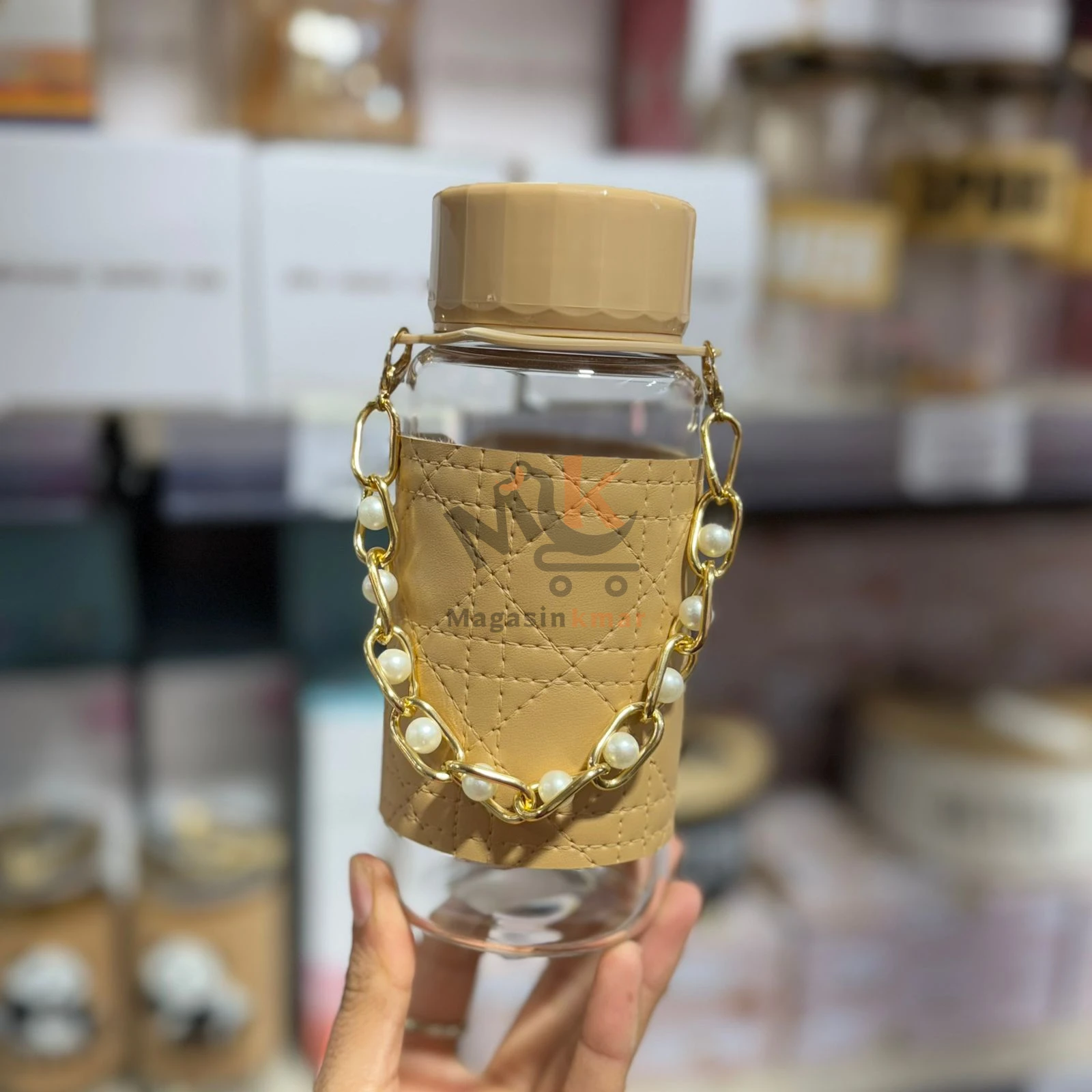 Bouteille en verre 500 ml avec ceinture – Bouteille pratique et élégante