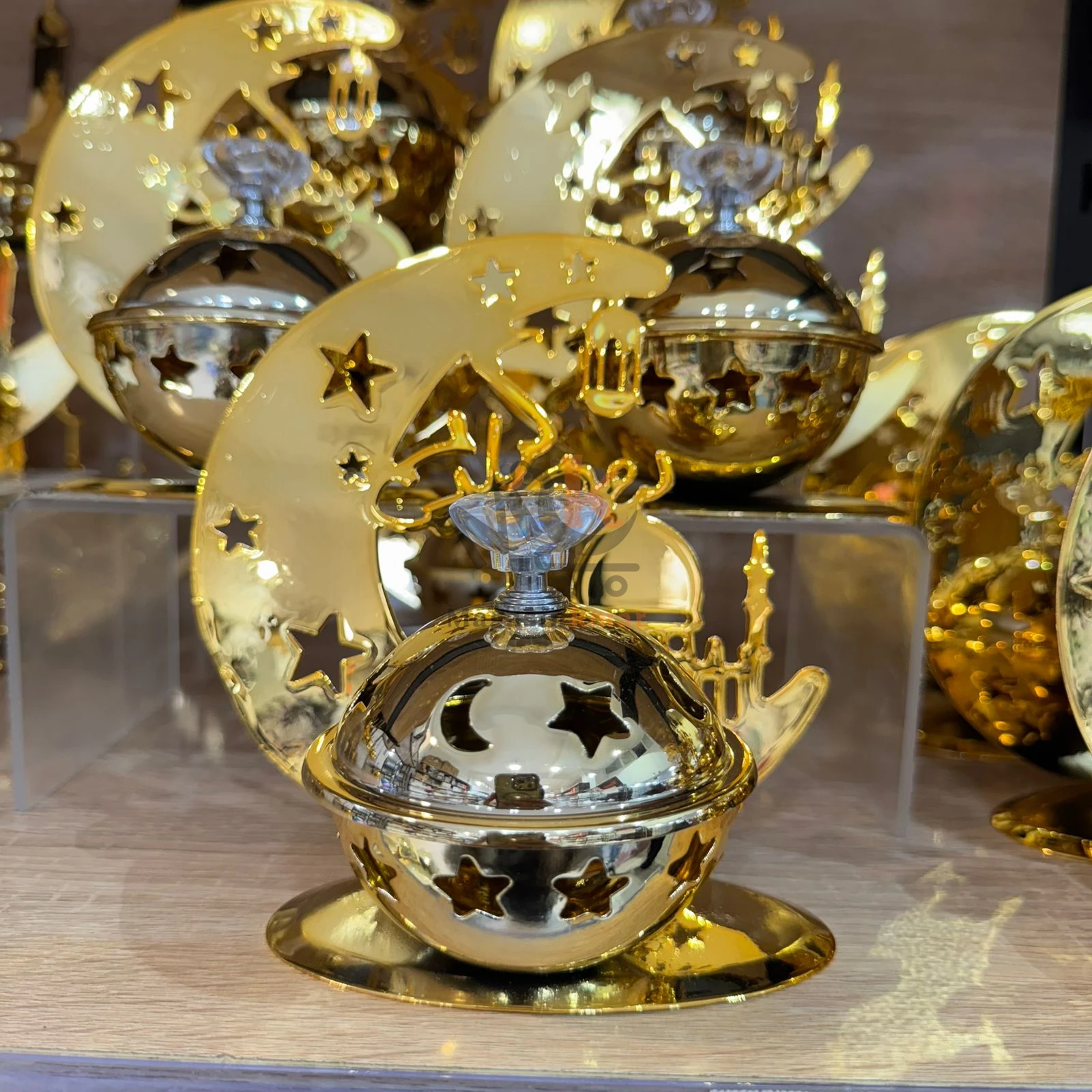 Mabkhra Ramadan Karim en métal – Brûleur d’encens décoratif