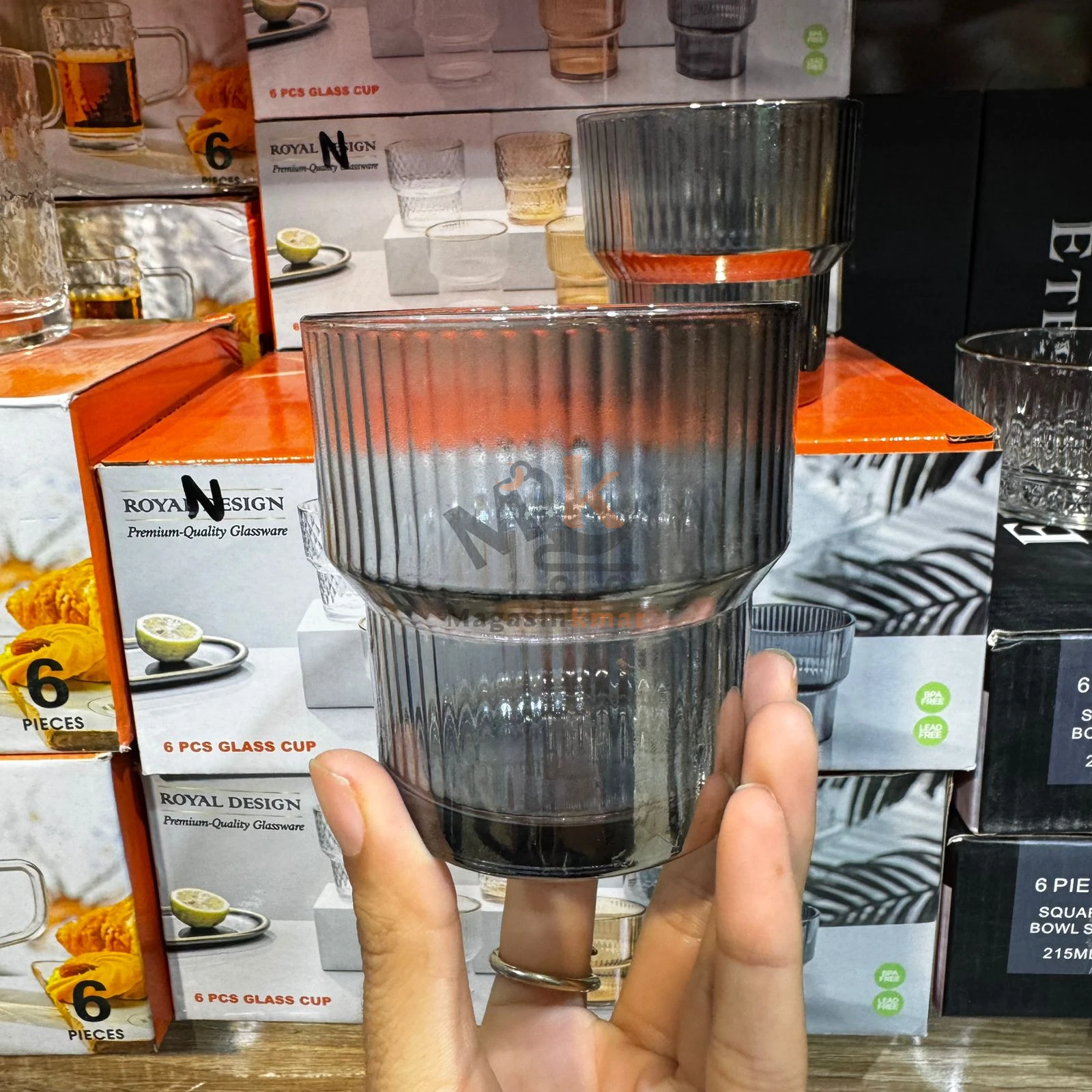 Série de 6 tasses en verre – Design simple et élégant