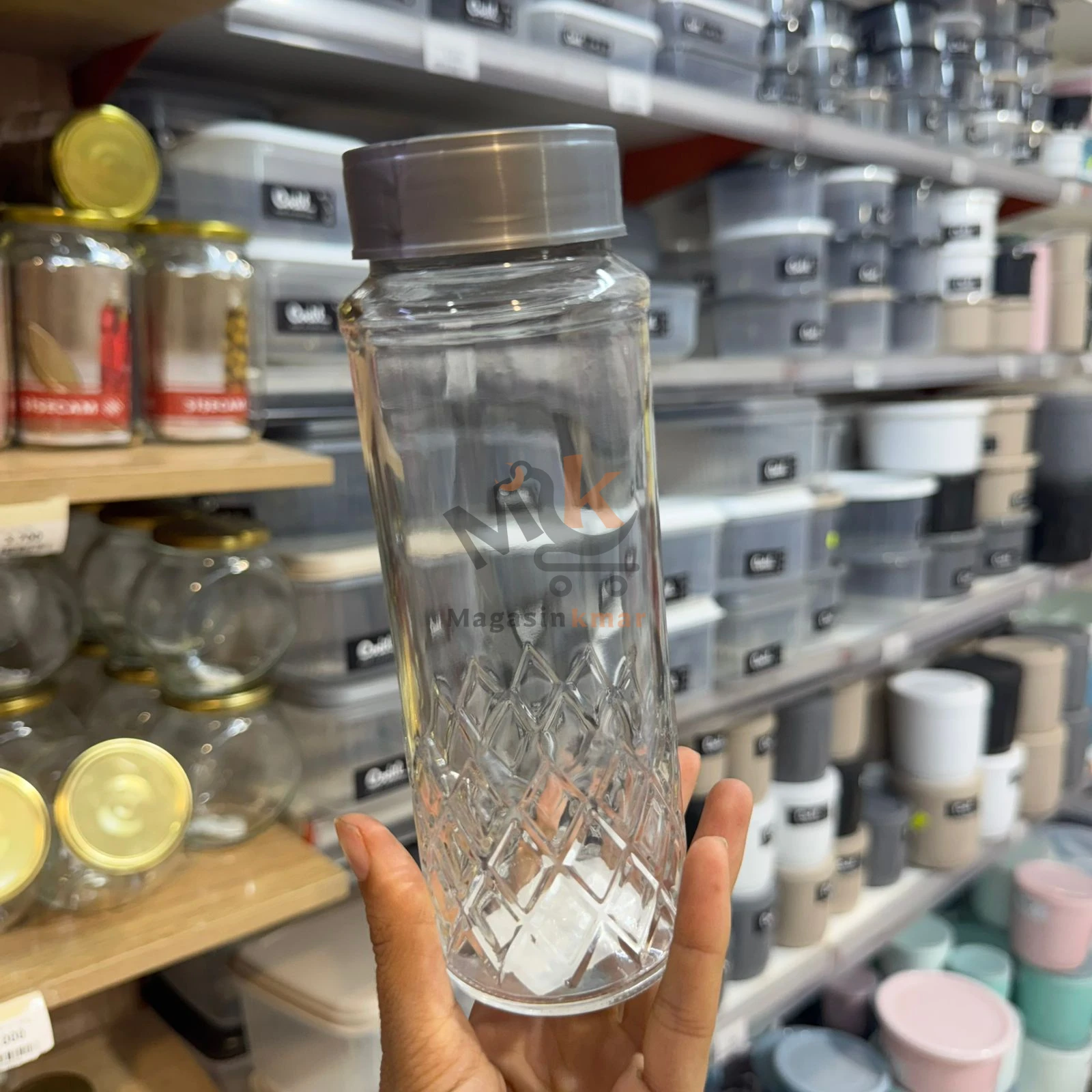 Pot de conservation en verre avec couvercle en plastique – 400 ml