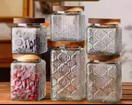 Bocal carré en céramique 1.5 L