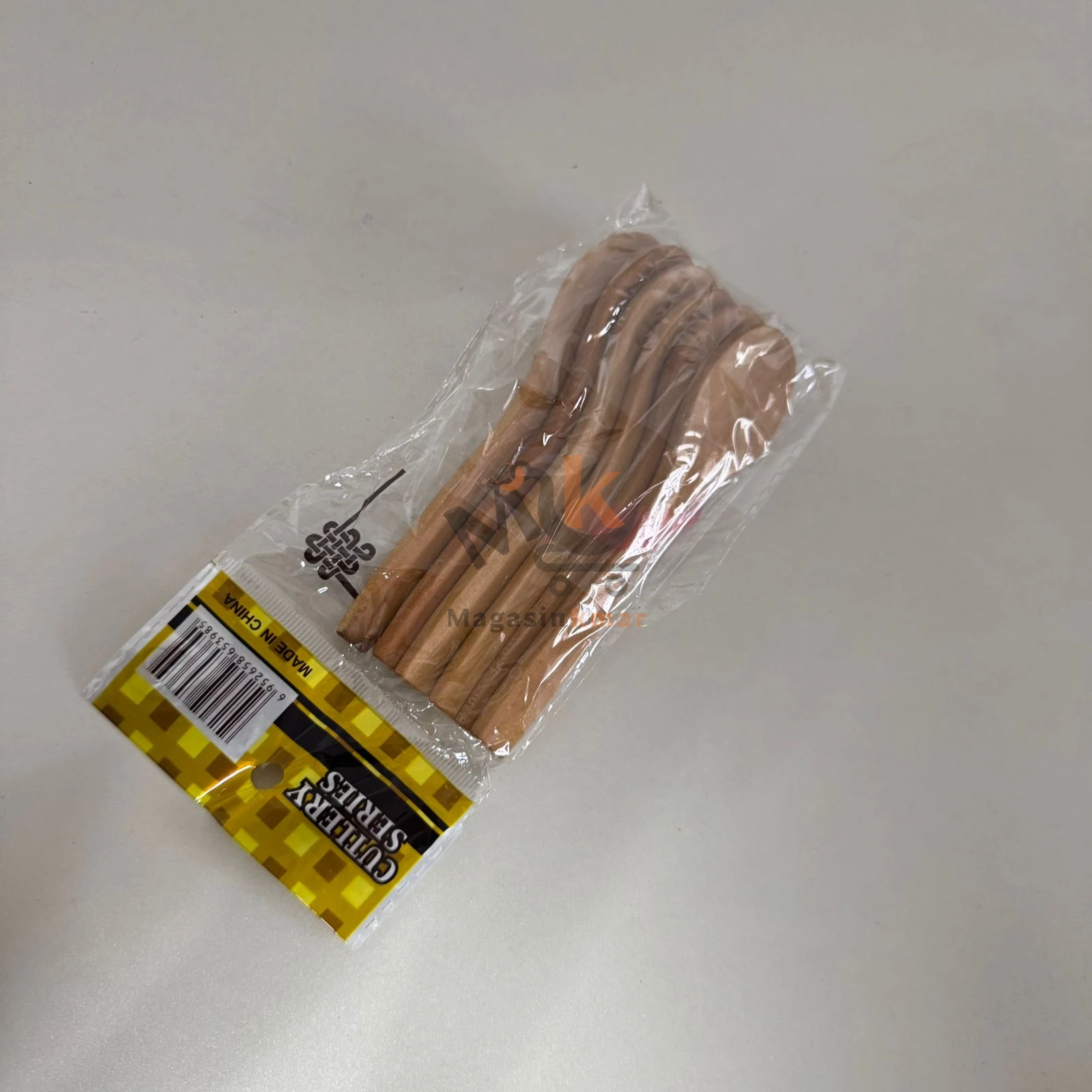 Lot de 6 cuillères en bois – 12 cm – Ustensiles naturels pour cuisine