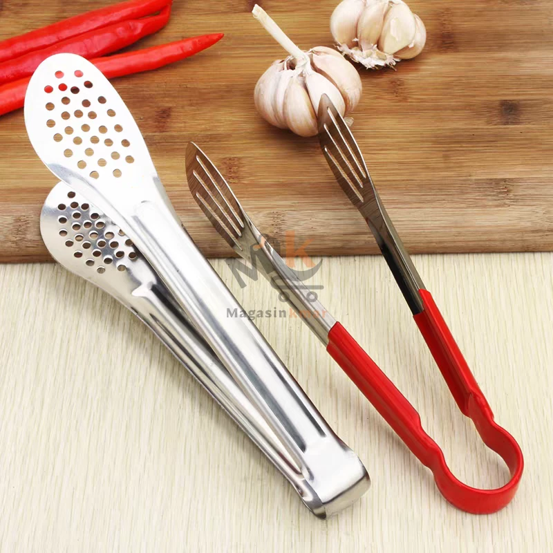 Pince à salade en acier inoxydable – Ustensile robuste 23 cm