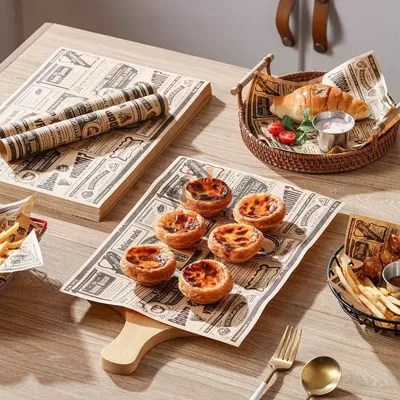 Lot de 50 papiers cuisson et emballage 35 × 25 cm – Feuilles pratiques pour cuisine