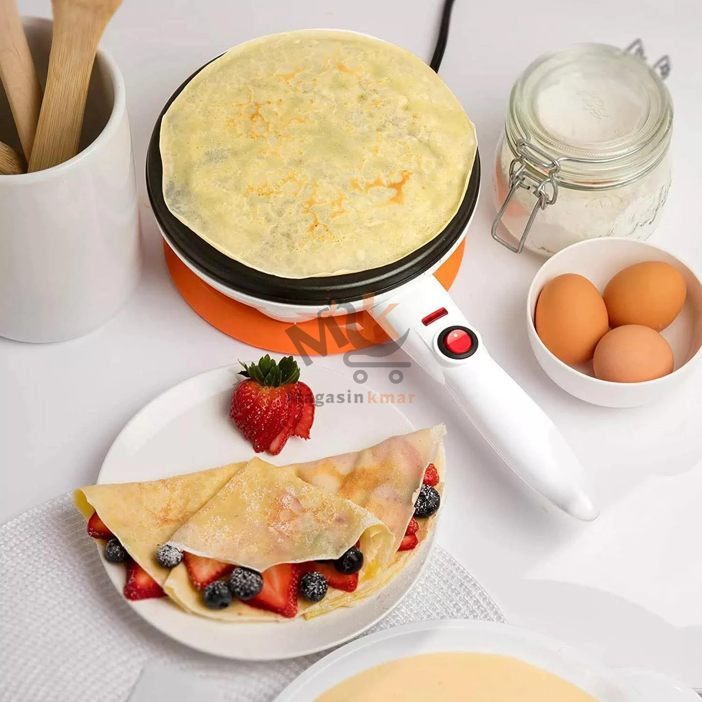 Machine à crêpes avec couvercle  800W