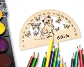 Rapporteur en bois – Outil scolaire écologique et durable