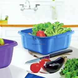 Bassine en plastique alimentaire carre 15L