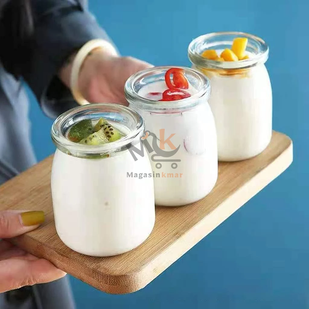 Mini Pot en verre avec couvercle en plastique_150ml