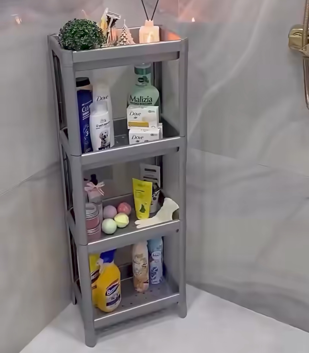 Rangement en plastique à 3 étages