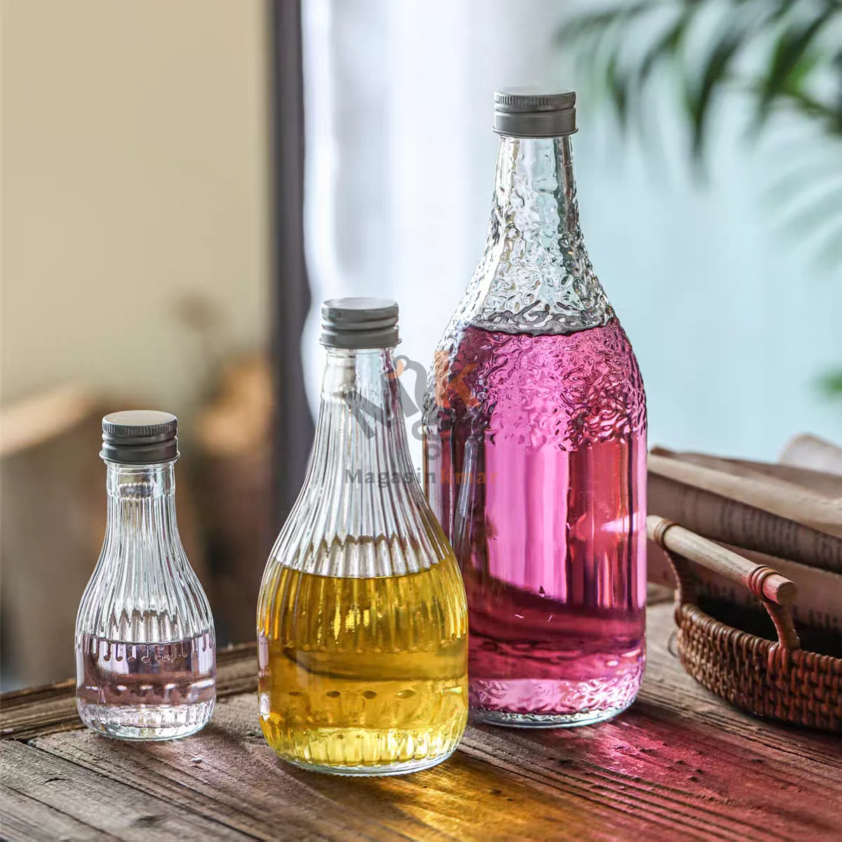 Bouteille en verre 1 litre – Design simple et pratique