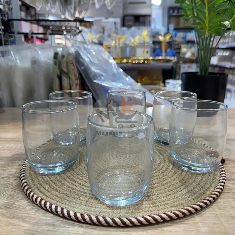 Lot de 6 tasses en verre 300 ml