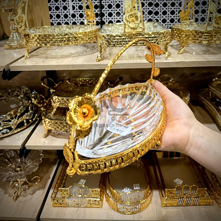 Presentoire en verre avec Support métal