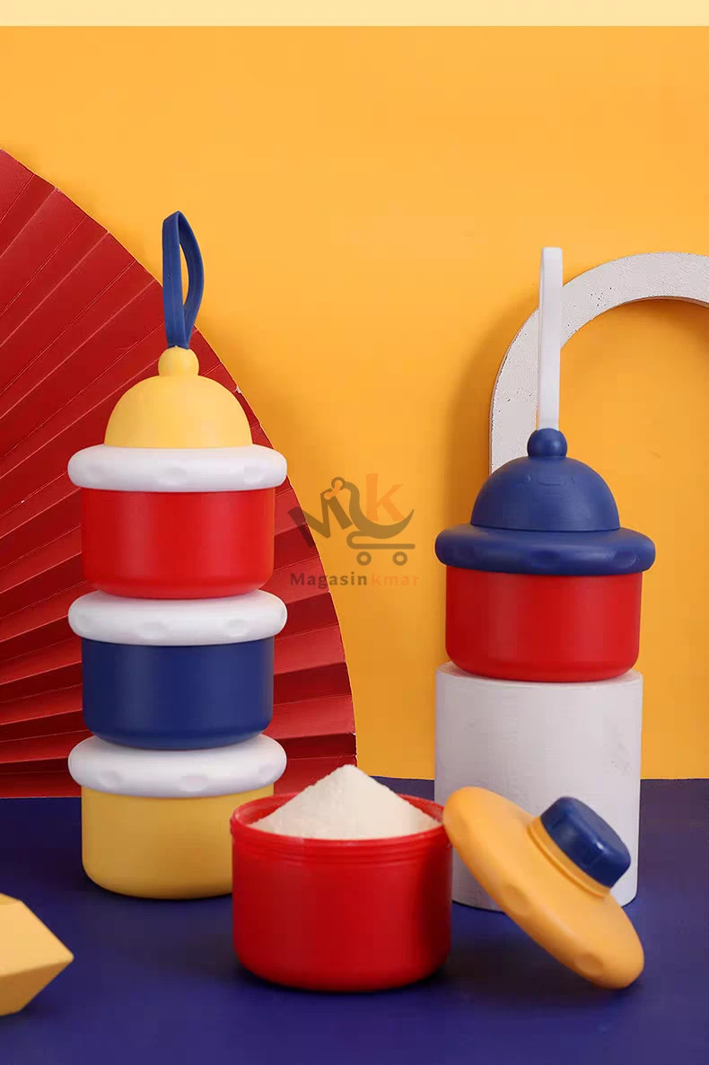 Lot de 3 doseurs de poudre pour bébé en plastique