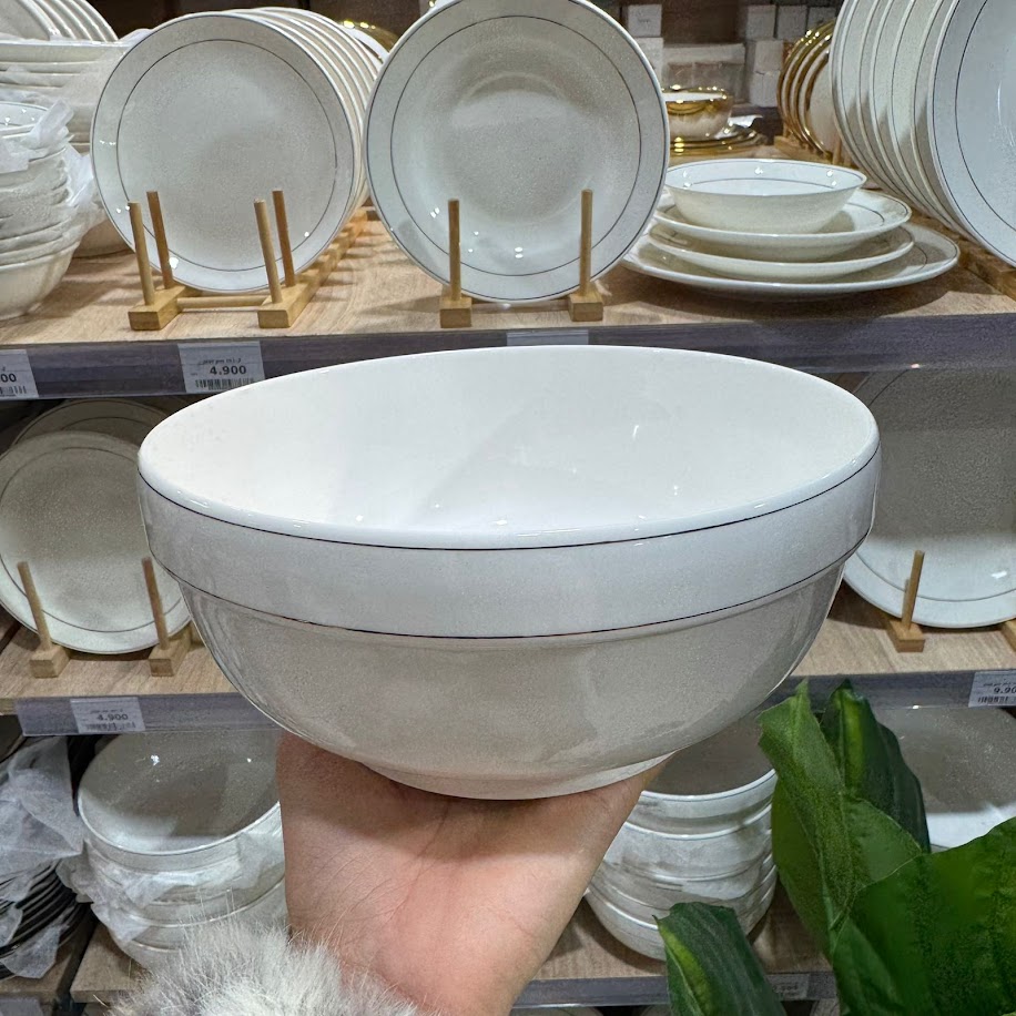 Bol creuse blanc en céramique 21 cm – Idéal pour cuisine tunisienne