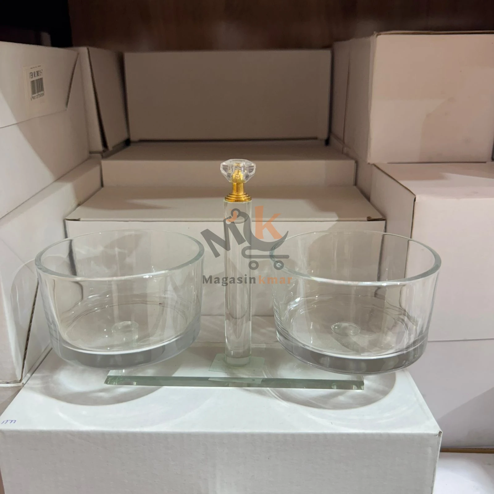 Set de 2 bols de présentation en verre– Élégants pour service