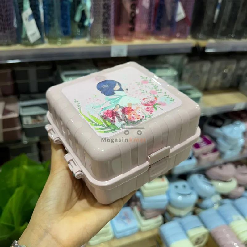 lunch box carrée  design simple a 2 compartiment