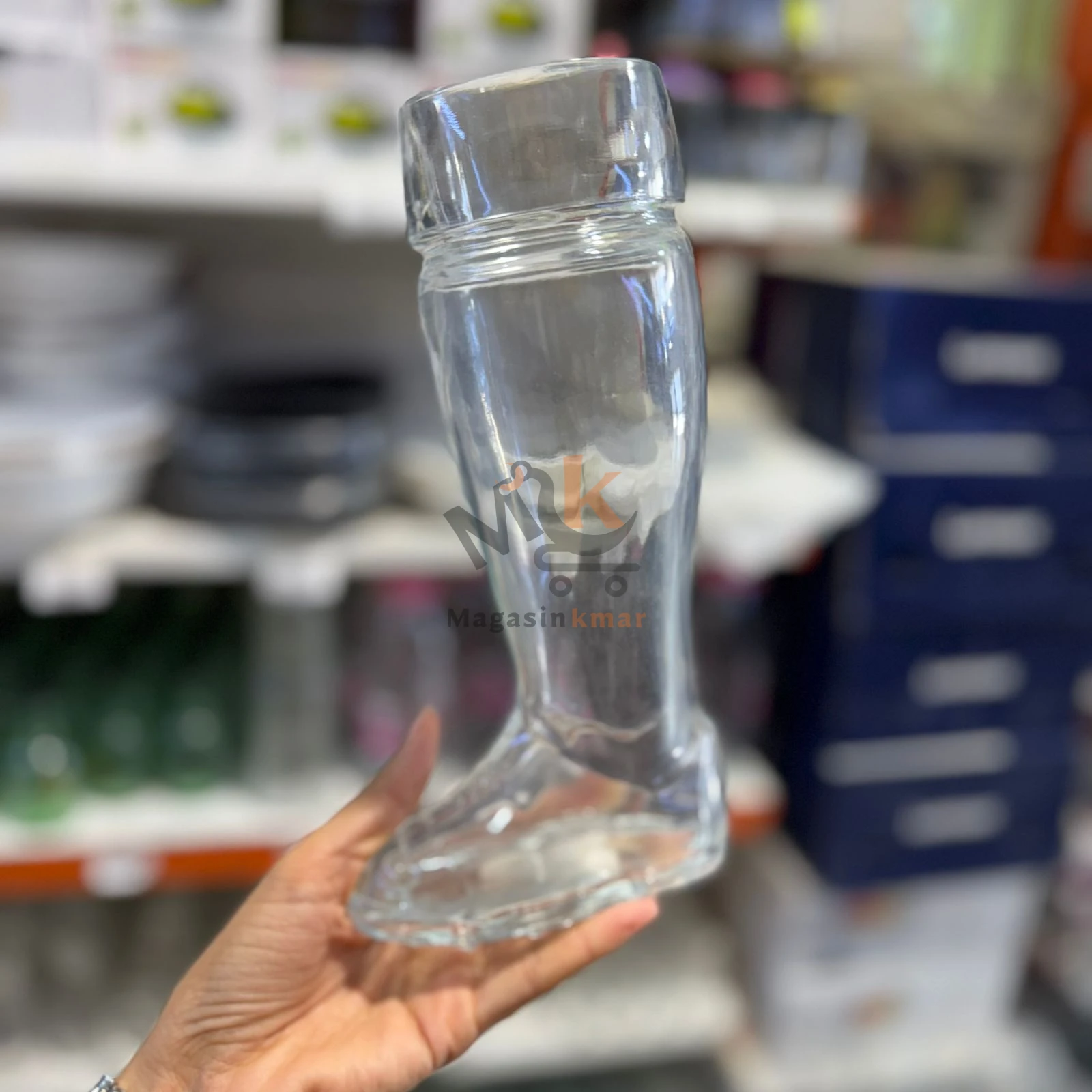 Chop en verre forme chaussure 500ml