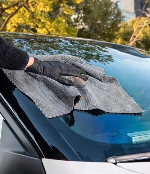 Chiffon microfibre Aqua 35 x 35 cm