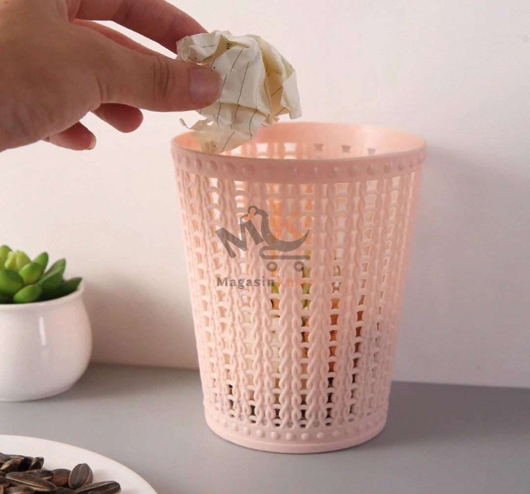 Mini panier de rangement rond en plastique