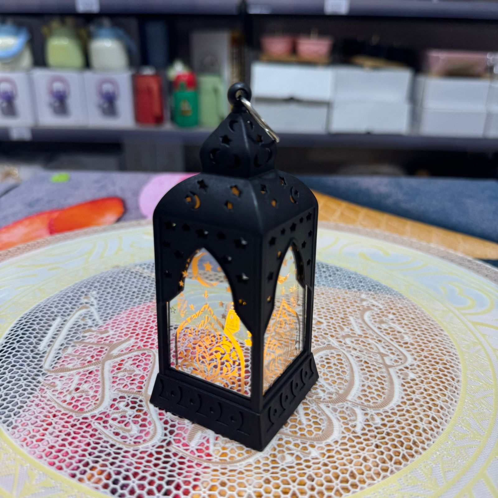 Fanous Ramadan  en plastique avec miroir– Décoration festive élégante