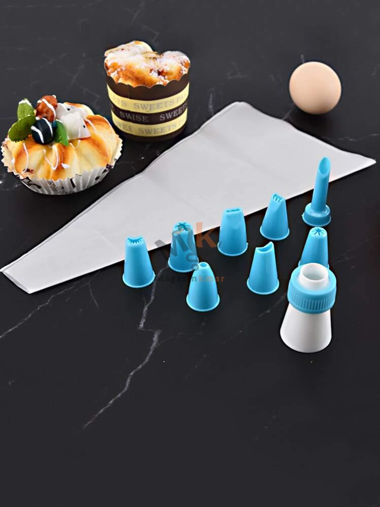 Poche à Douille Réutilisable avec 8 embouts