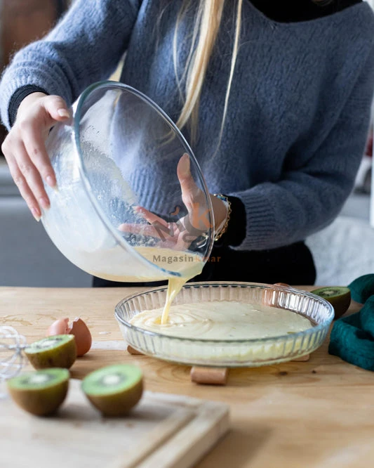 Lot de 2 moule à tarte en verre – 26 cm et 32 cm – Cuisson et service élégants