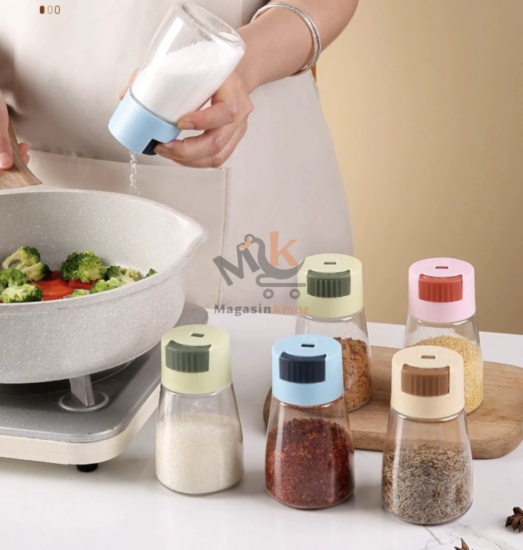 Mini bouteille pour sel et poivre en verre