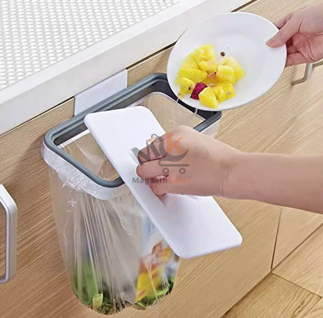 Support sac poubelle en plastique – Porte-sac pratique pour cuisine et salle de bain