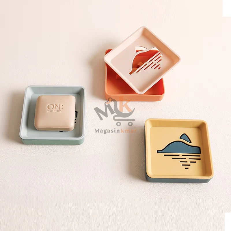 Lot de 4 porte savon en plastique