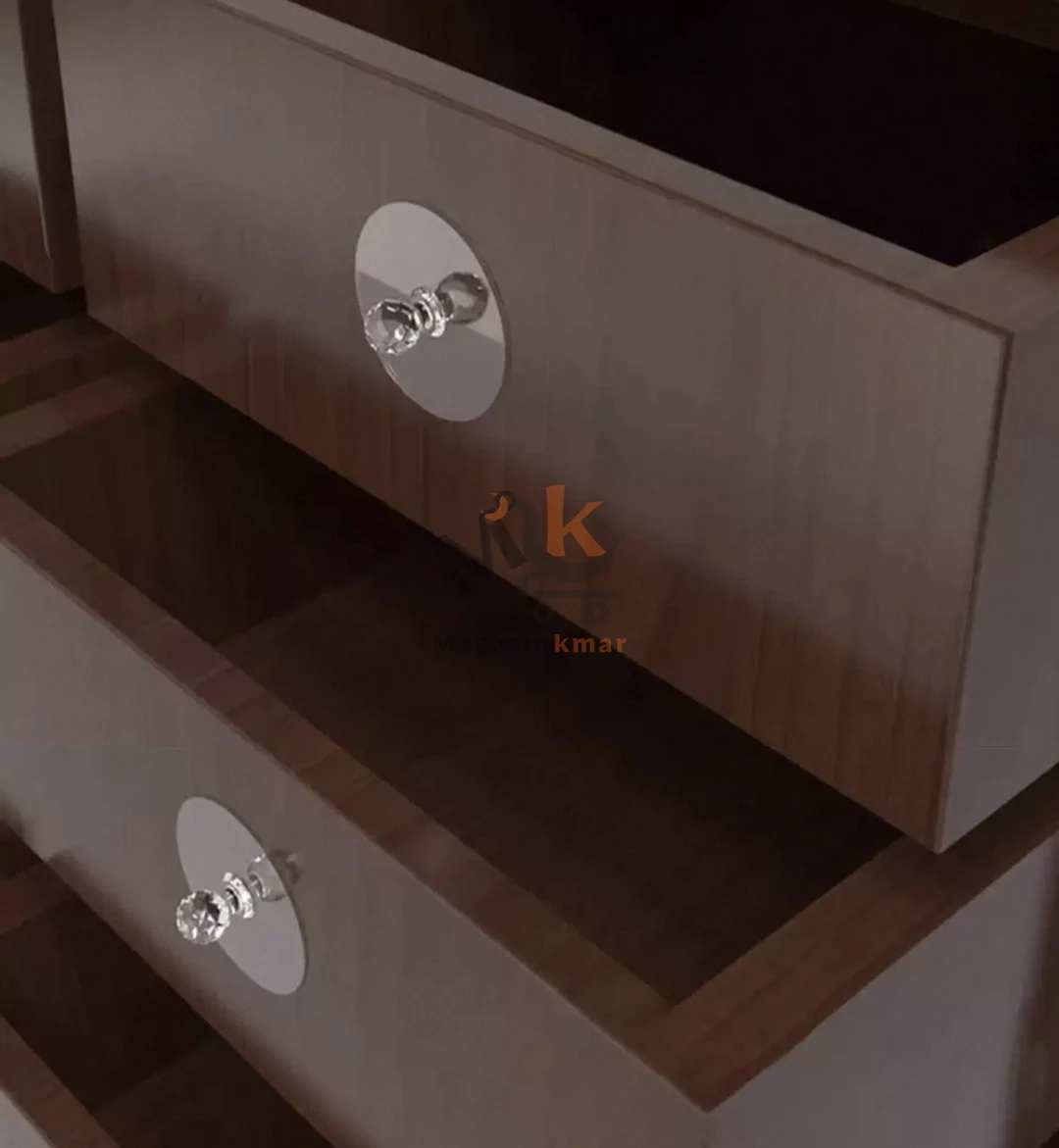 Boutons de tiroir en plastique transparent auto-adhésifs