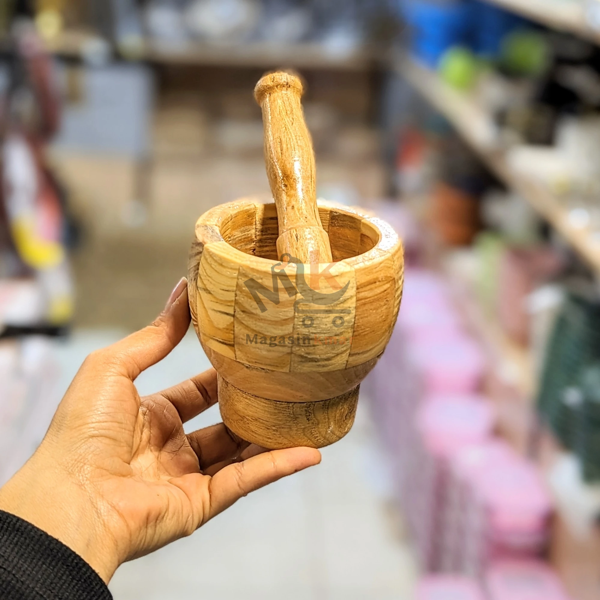 Mortier en Bambou pour Epices