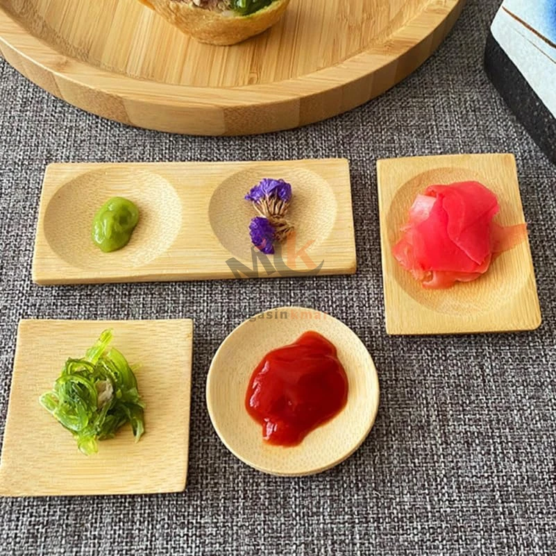 Set de 4 saucières en bambou – Différentes formes et tailles – Style naturel et élégant