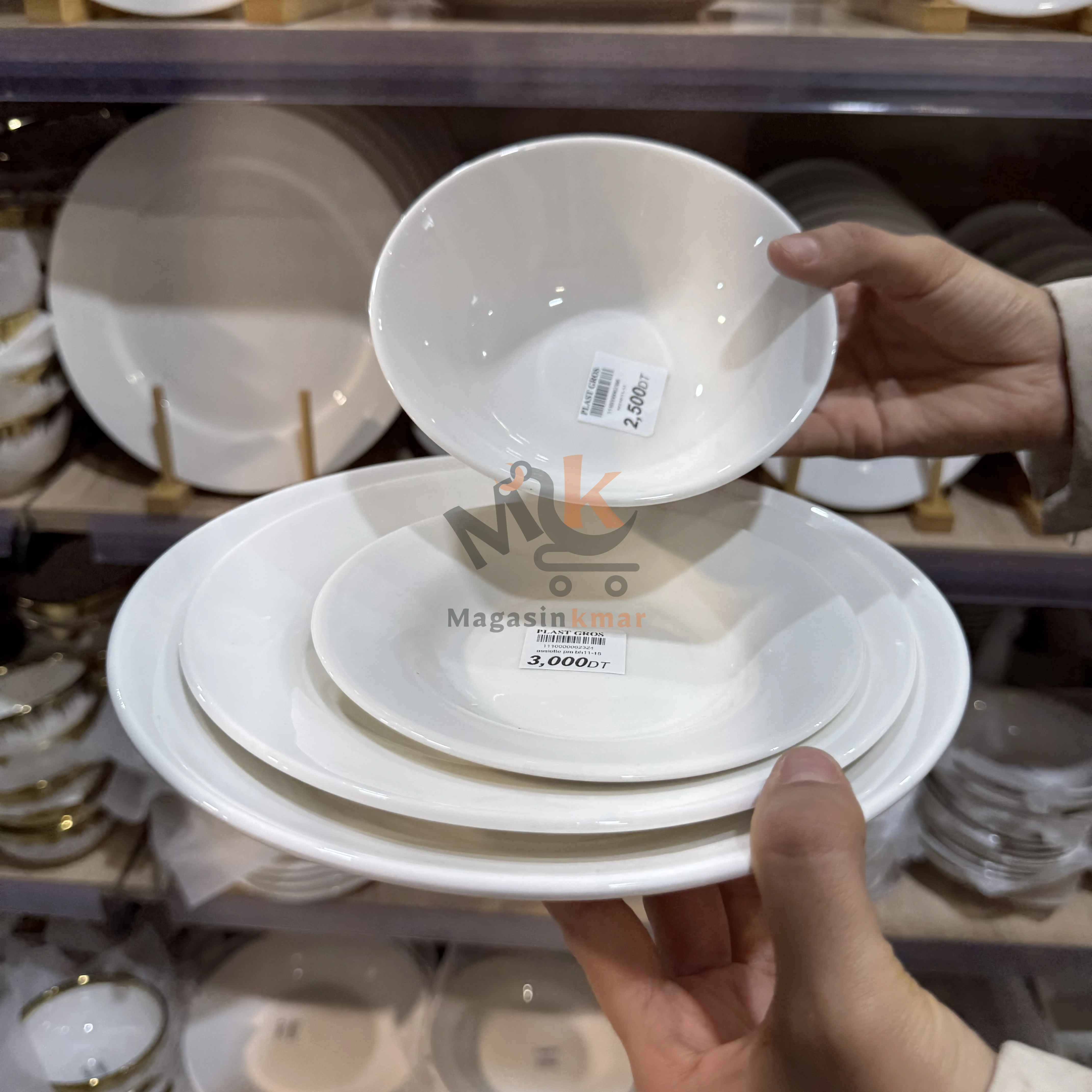 Assiette en céramique 20 cm – Format MM – Idéale pour dessert et entrée