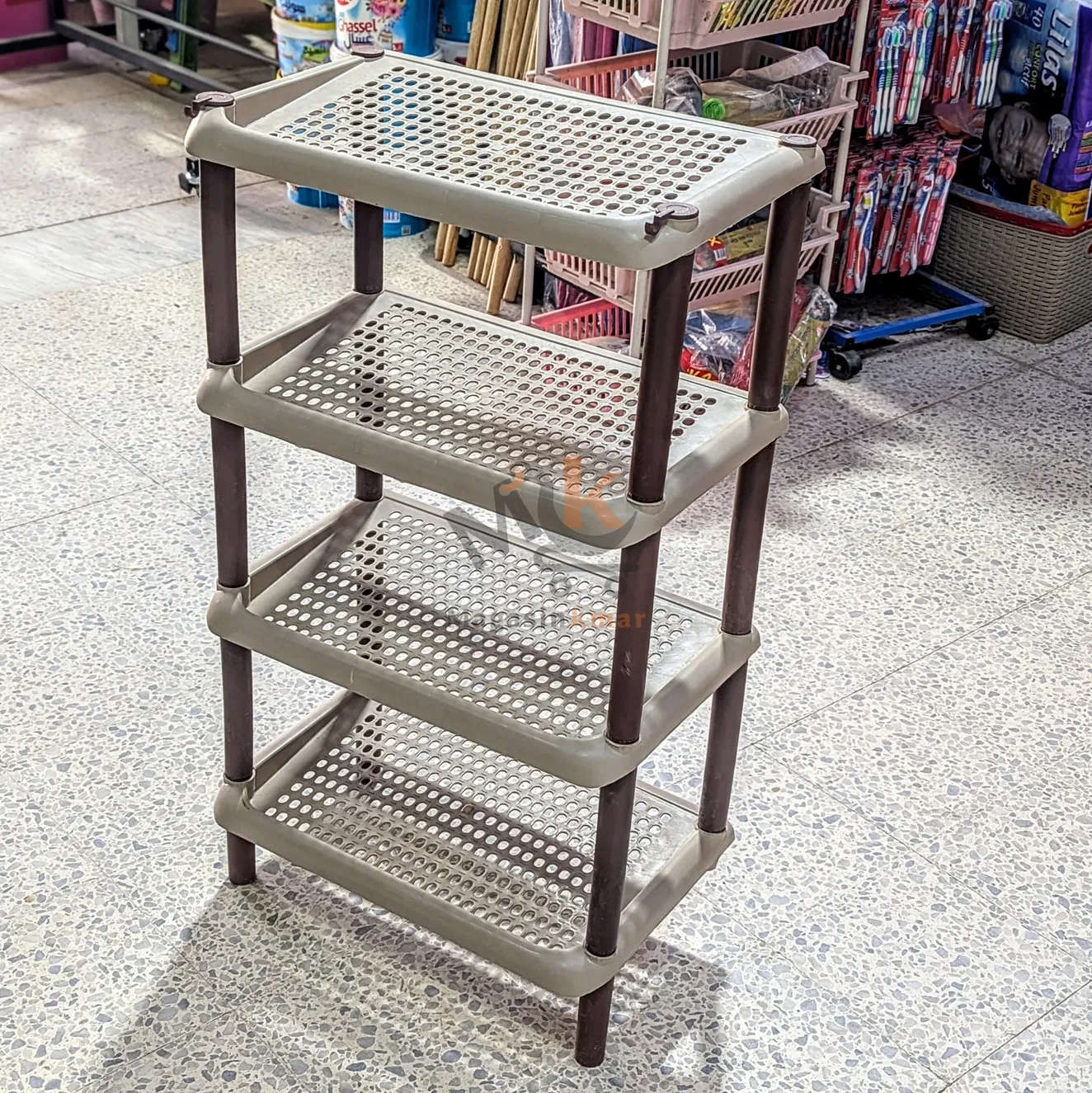 Porte-chaussures 4 étages en plastique – Rangement compact et pratique