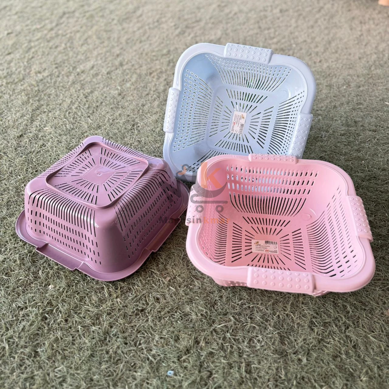 Passoire carrée en plastique alimentaire – Grande capacité, pratique pour cuisine