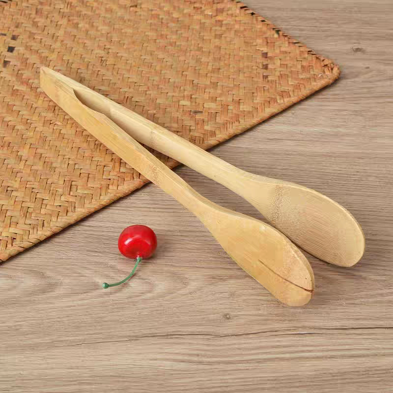 Pince de cuisine en bambou