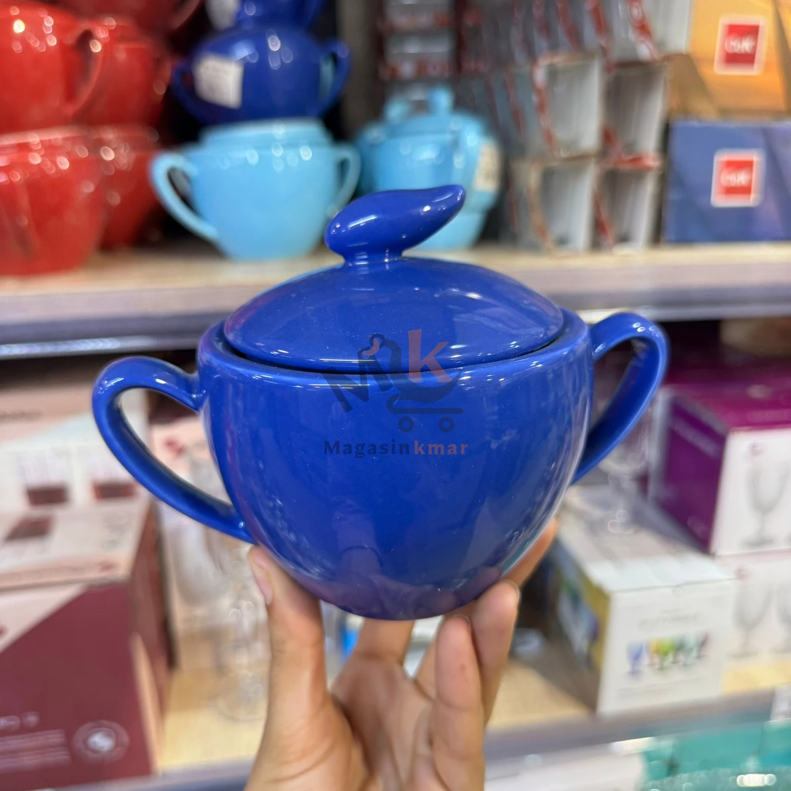 Boîte à sucre en céramique avec couvercle  – Élégante et pratique