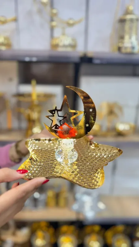 Présentoir décoratif en métal forme étoile – Élégant et original