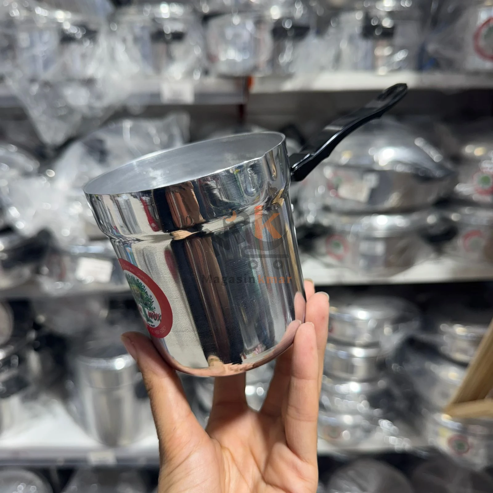 Zezoua en aluminium et inox – Récipient traditionnel robuste