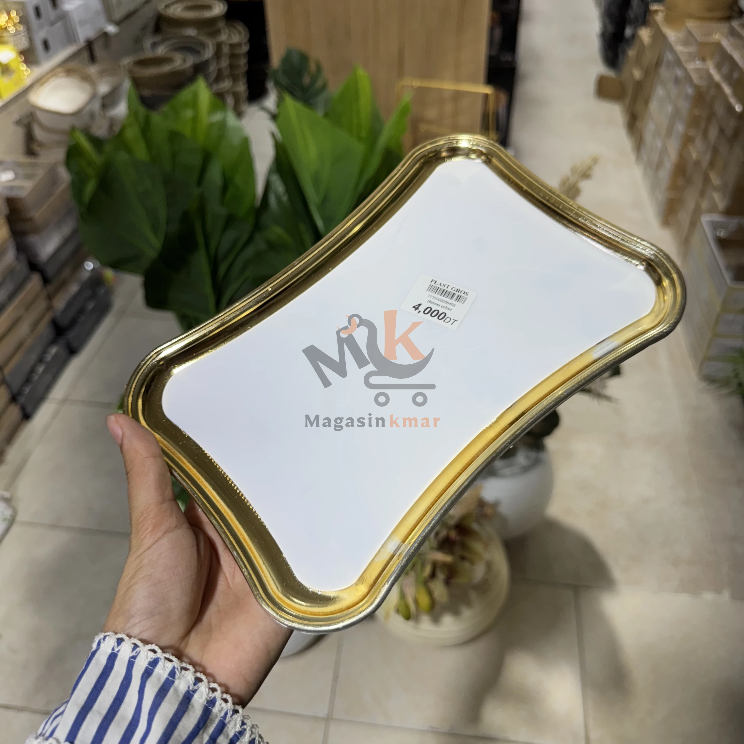 Plateau rectangulaire en plastique 22 cm